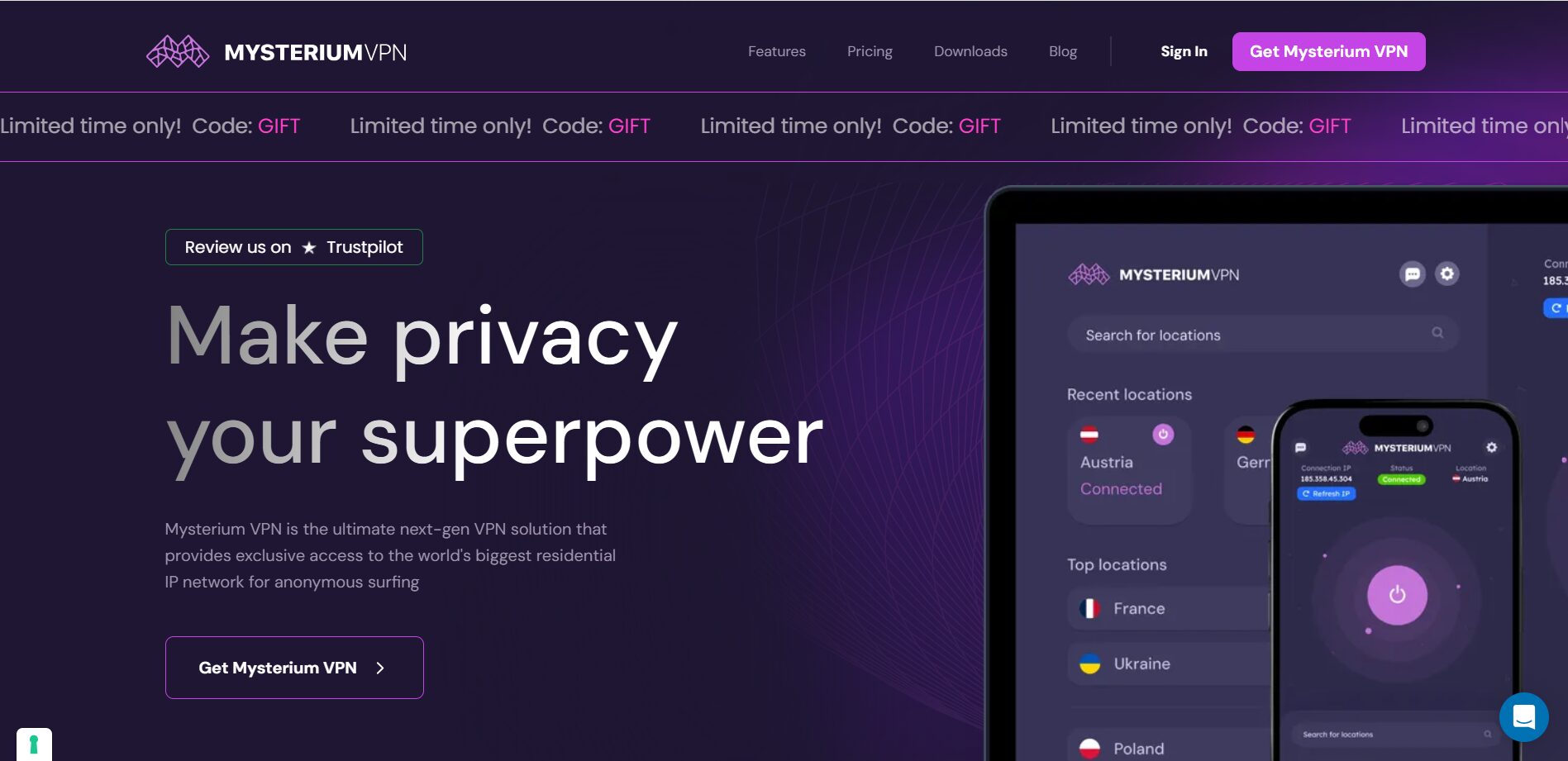 MYSTERIUMVPN home