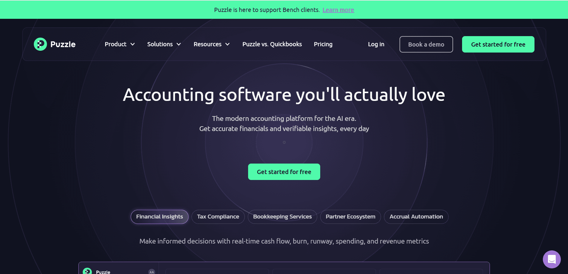 Puzzle.io homepage