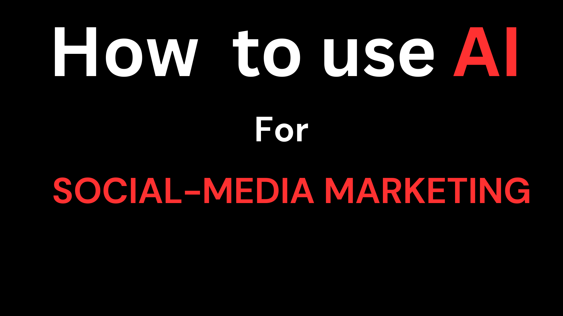 How to use Ai for social media marketing
