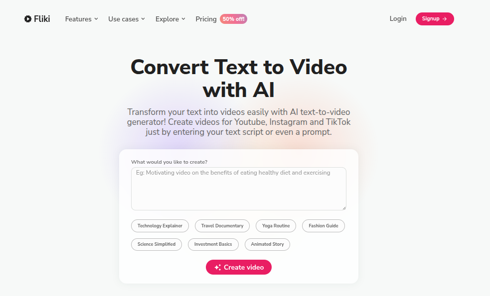 Fliki AI - Text to Video Ai