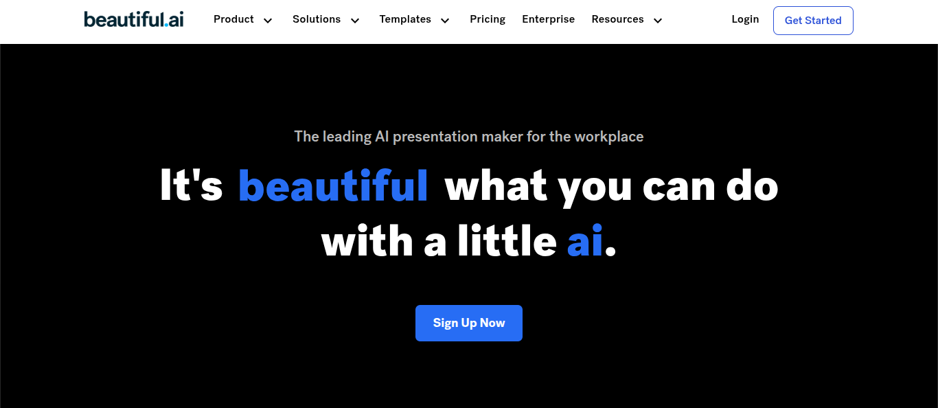 Beautiful.ai homepage