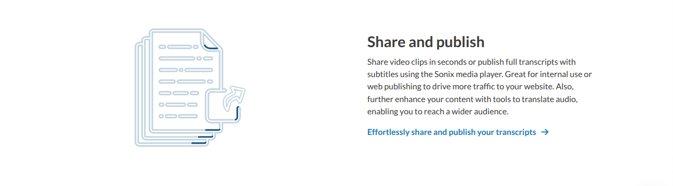 Sonix - share and publish