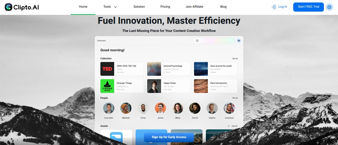 Clipto AI ----- Homepage