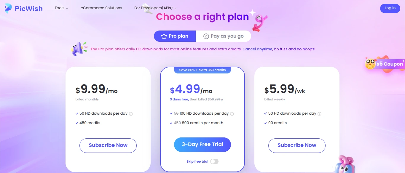 PicWish Pricing